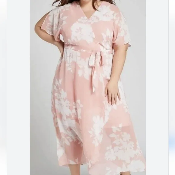 Lane Bryant Pink Asymmetrical Dress - Picture 10 of 11